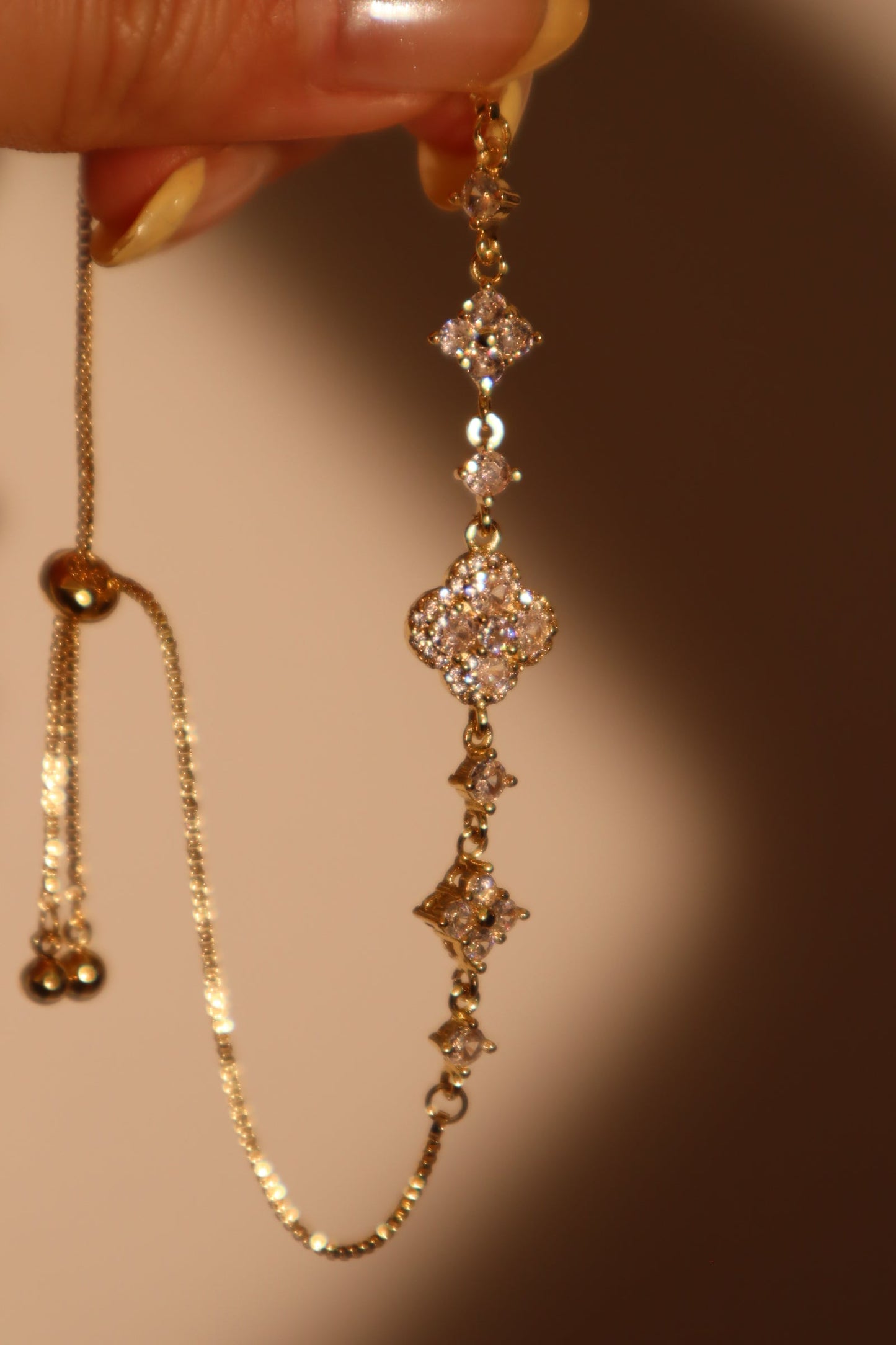 Men's Bracelet Gold Plated Zirconia Diamonds Adjustable - 3