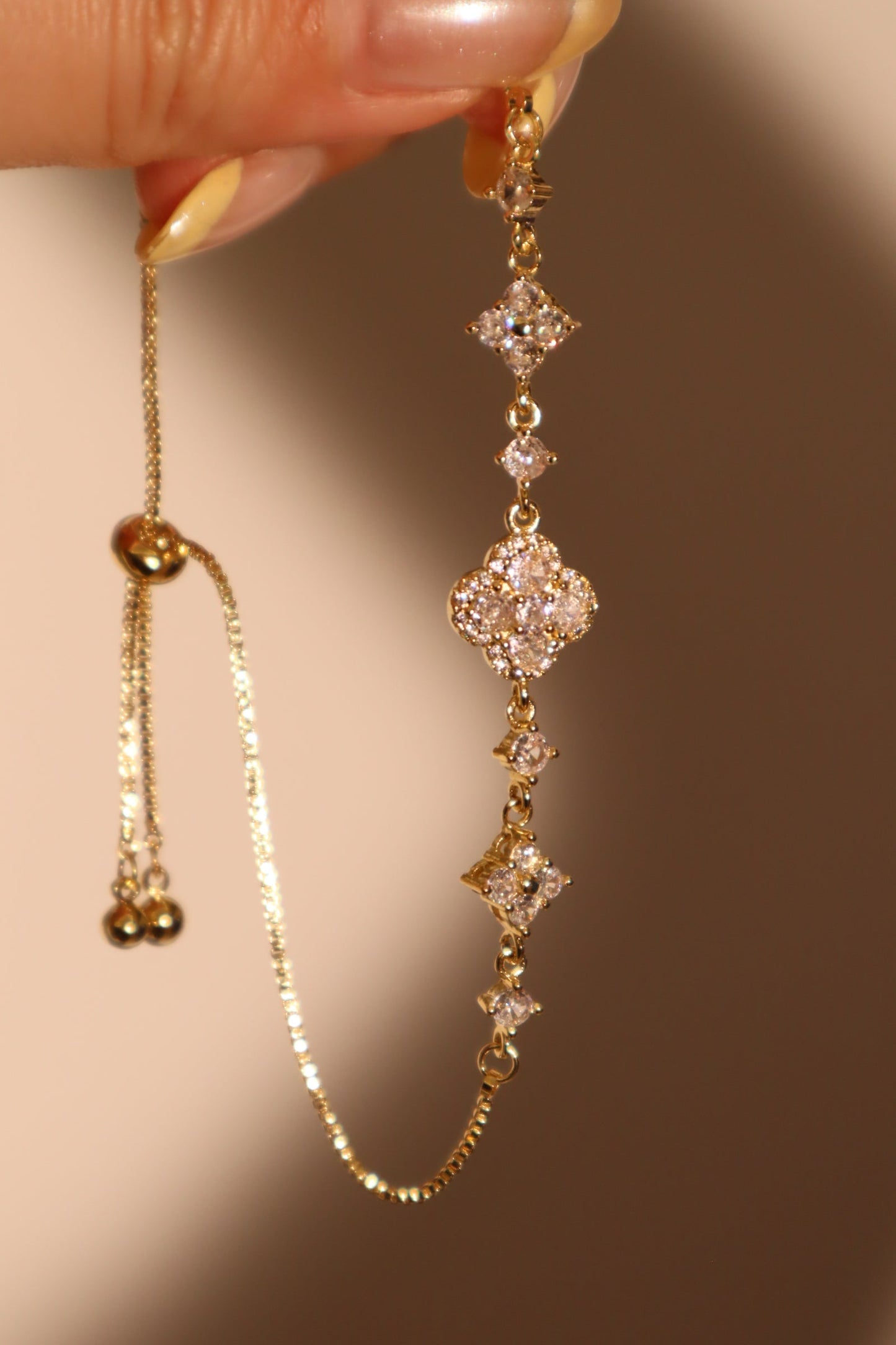 Men's Bracelet Gold Plated Zirconia Diamonds Adjustable - 5