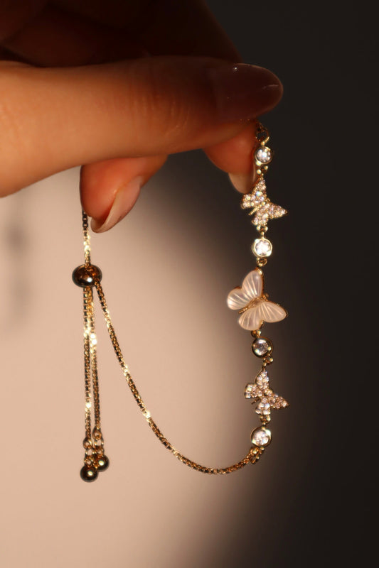 Unisex Bracelet Gold Plated Natural Shell Adjustable 10.6 in - 2