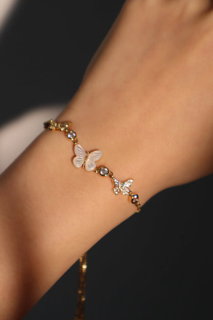 Unisex Bracelet Gold Plated Natural Shell Adjustable 10.6 in - 5