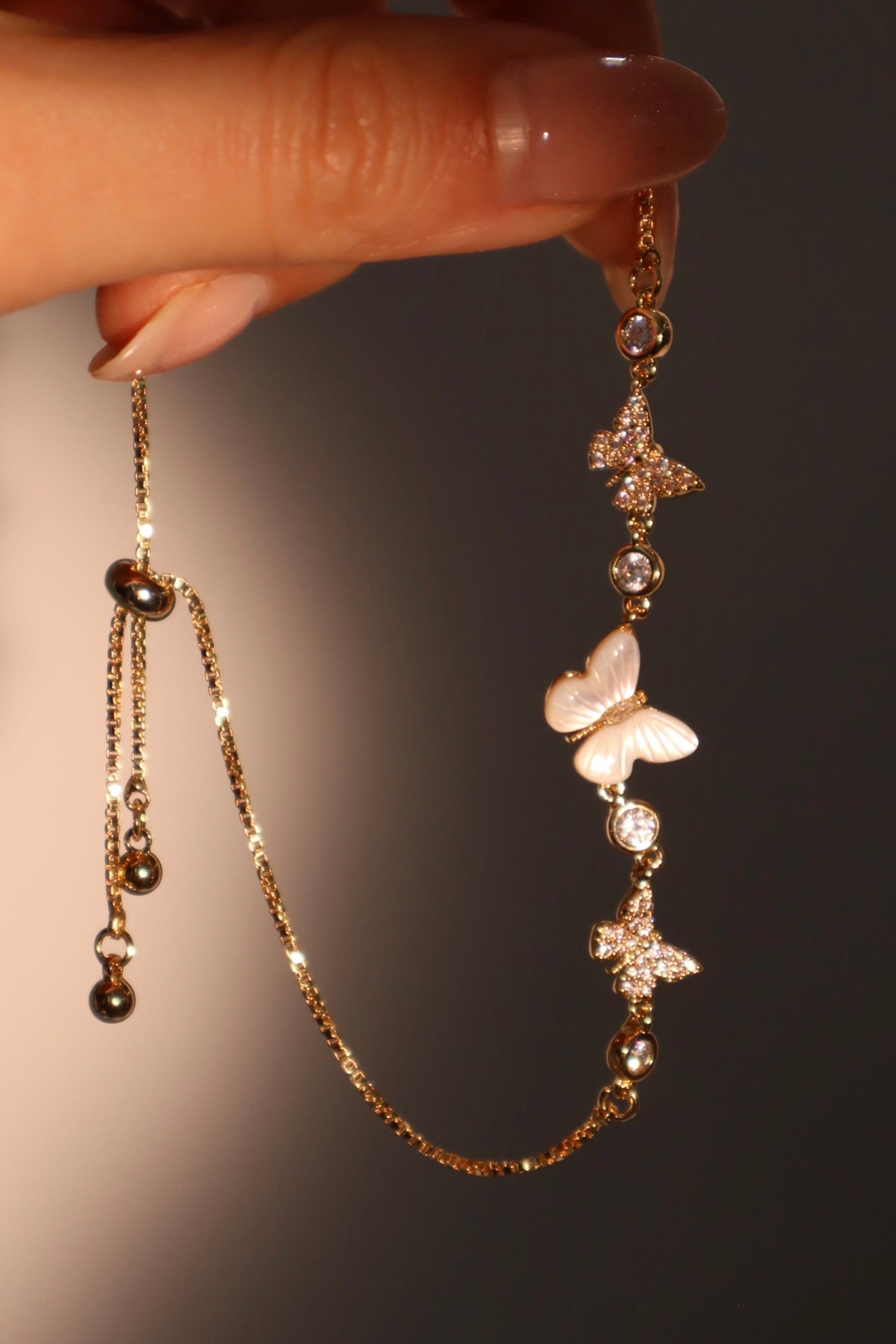 Unisex Bracelet Gold Plated Natural Shell Adjustable 10.6 in - 7