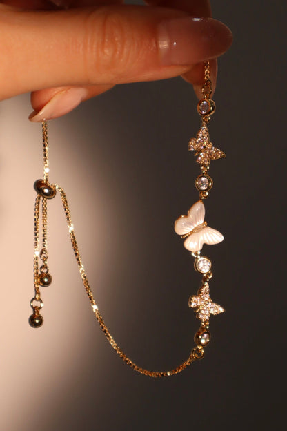 Unisex Bracelet Gold Plated Natural Shell Adjustable 10.6 in - 7