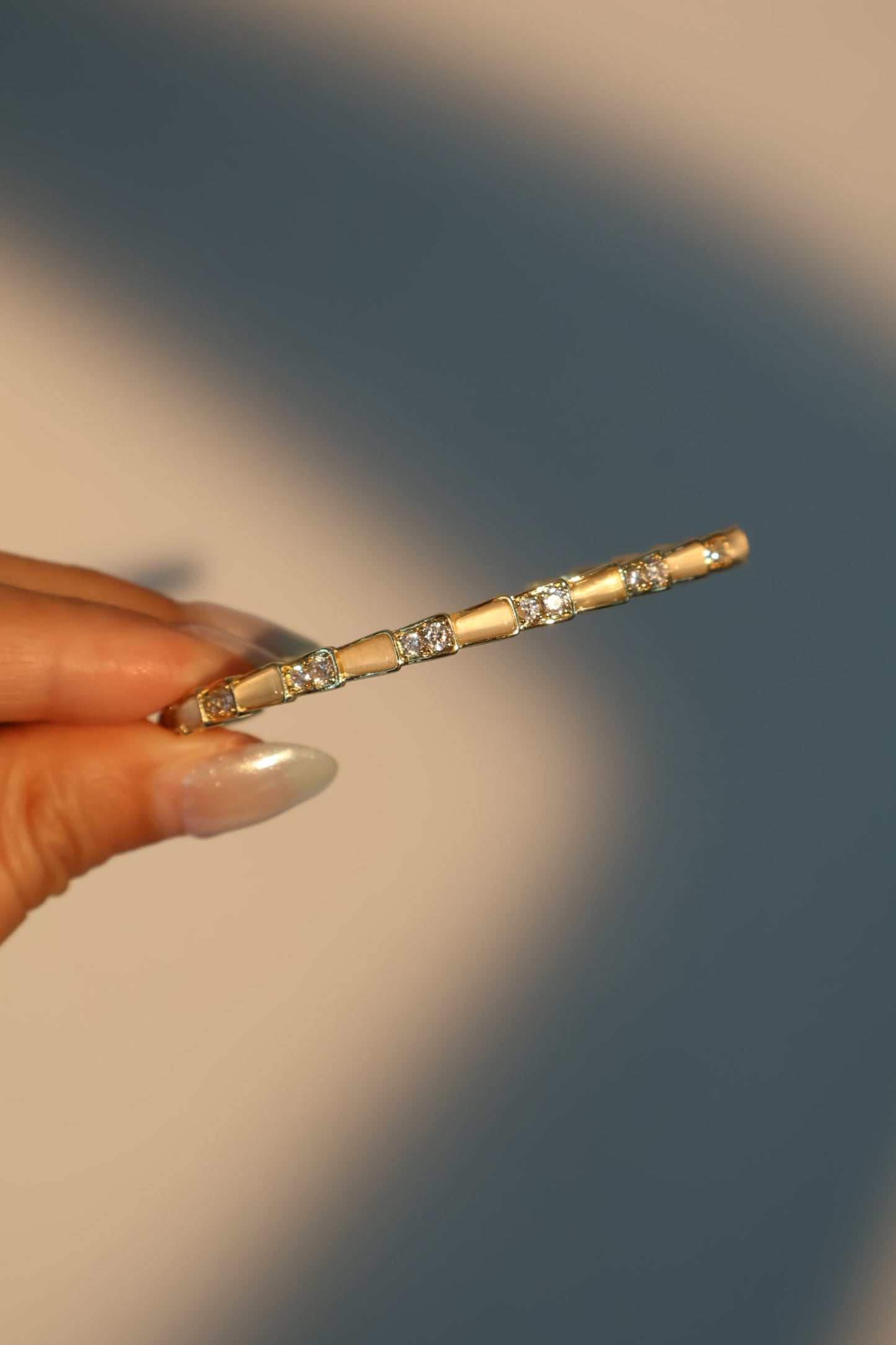 Men's & Women's Bracelet Gold White Opal Zirconia Diamonds - 3