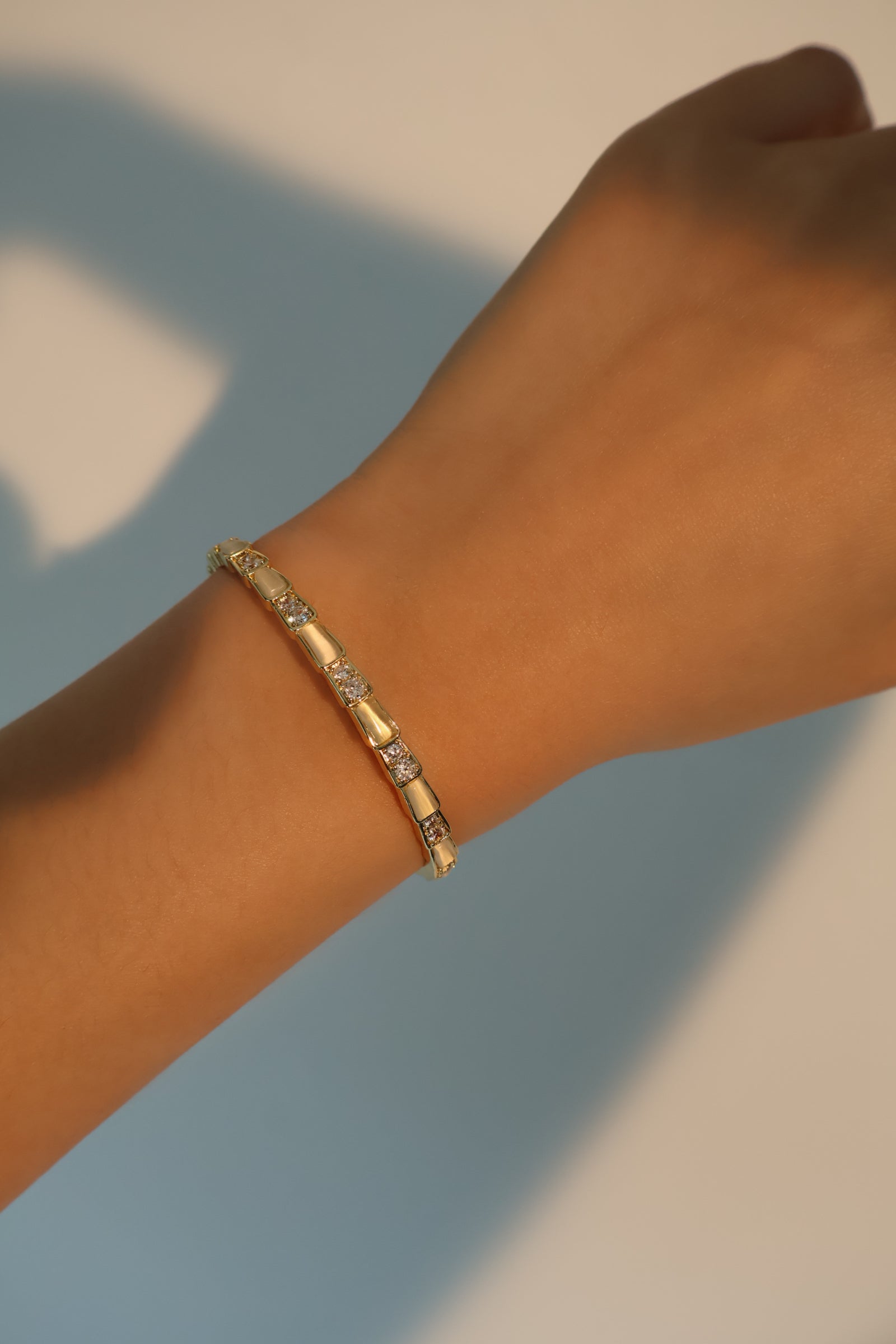 Men's & Women's Bracelet Gold White Opal Zirconia Diamonds - 5