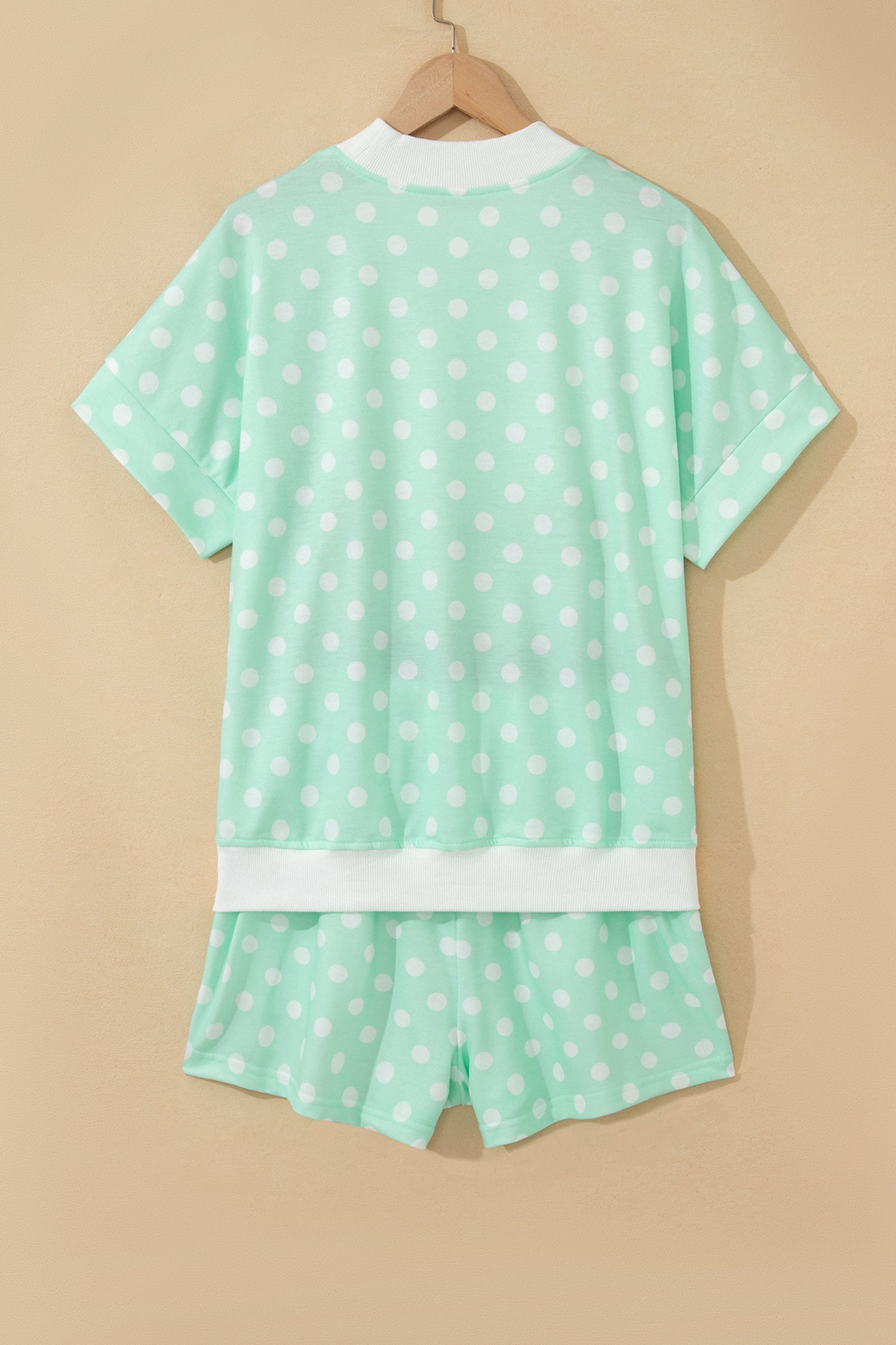 Women's Polka Dot Mock Neck Short Set - View 6 | Hensley London