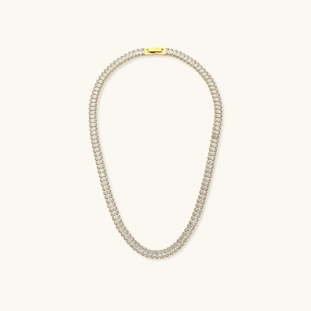 18K Gold Plated Zora Diamond Necklace with AAAAA Simulants – Hypoallergenic and Water Resistant 0