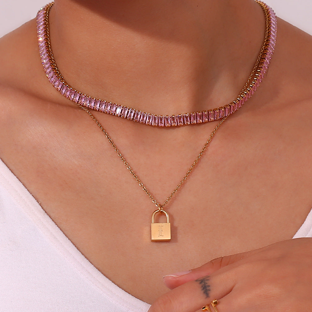 18K Gold Plated Zora Diamond Necklace with AAAAA Simulants – Hypoallergenic and Water Resistant 2