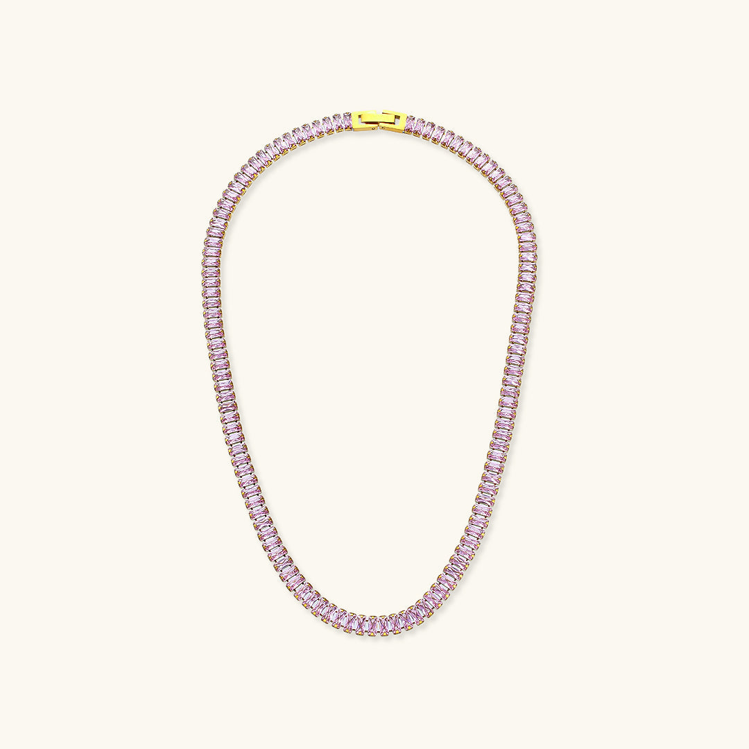 18K Gold Plated Zora Diamond Necklace with AAAAA Simulants – Hypoallergenic and Water Resistant 5