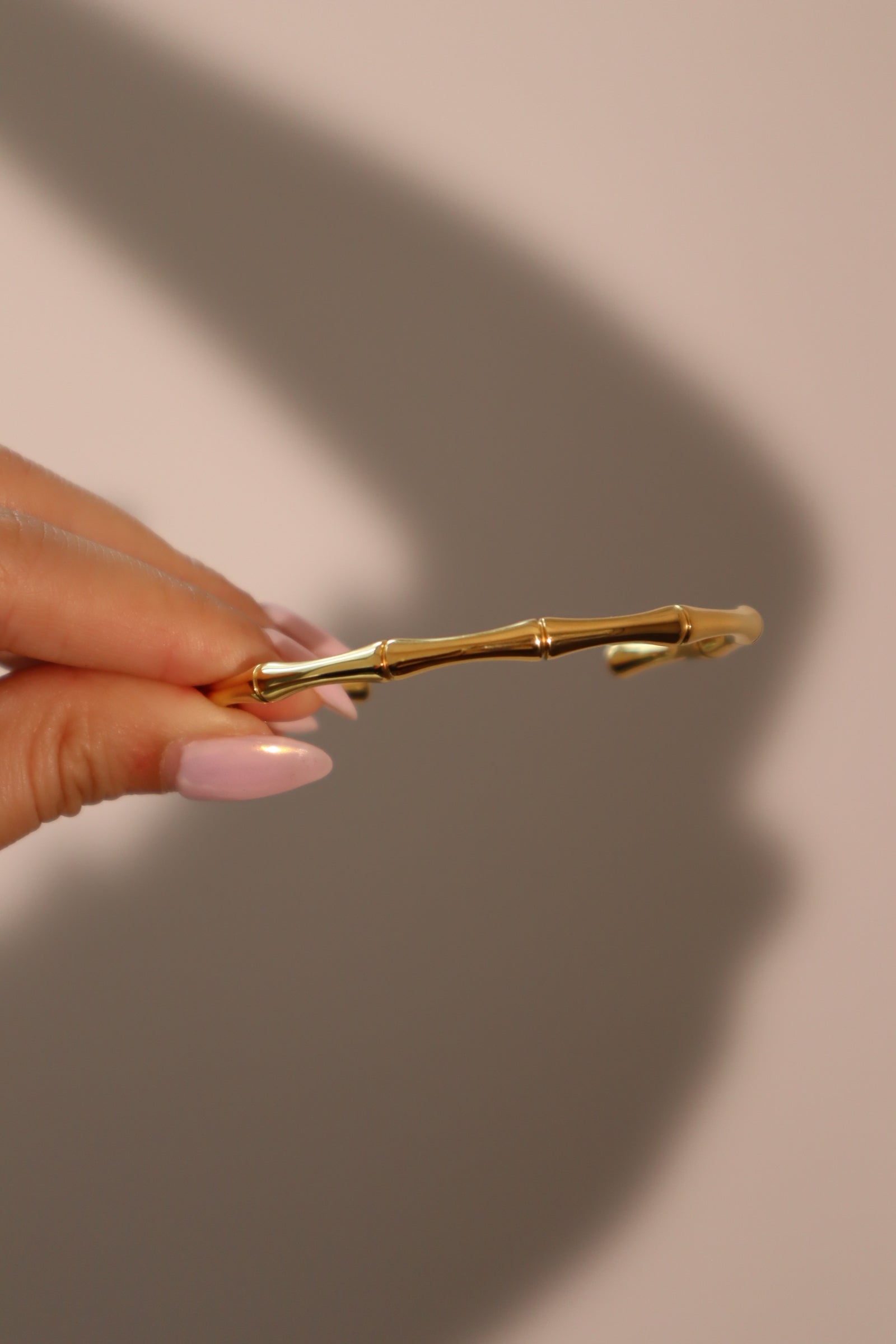 Men's Bamboo Bracelet Gold Stainless Steel - 1