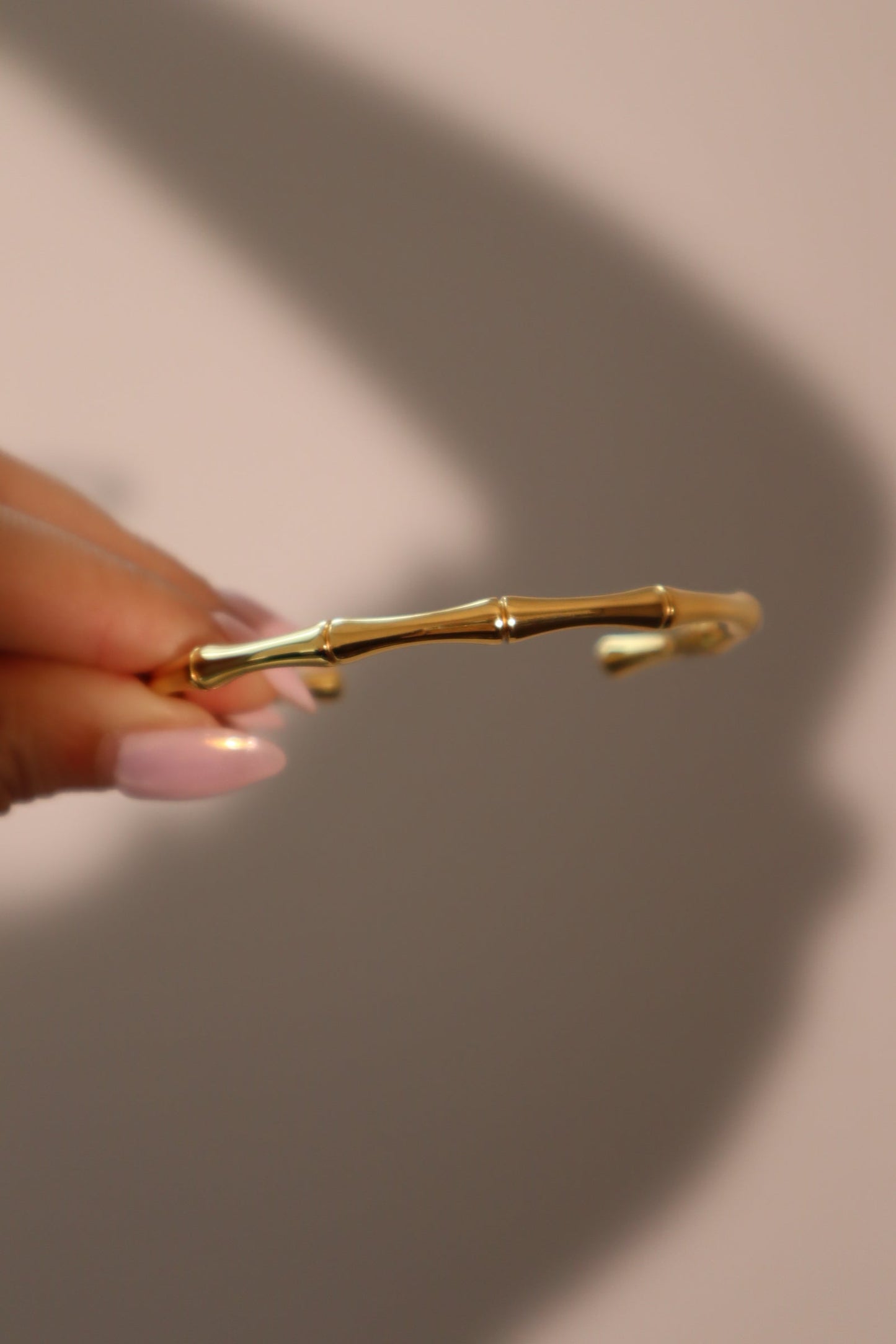 Men's Bamboo Bracelet Gold Stainless Steel - 7