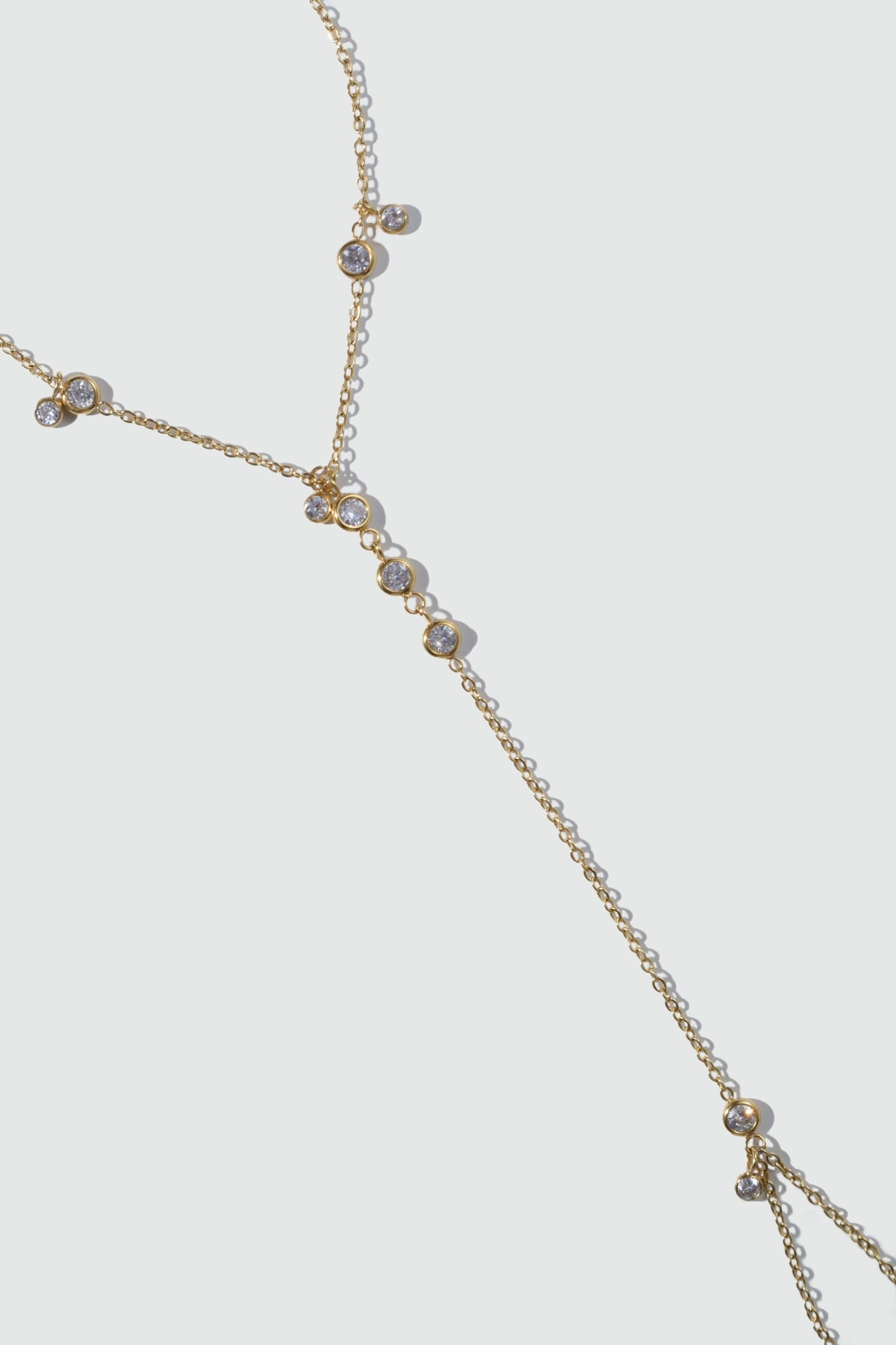 Men's Hand Chain Bracelet Gold Stainless Steel Zirconia - 1