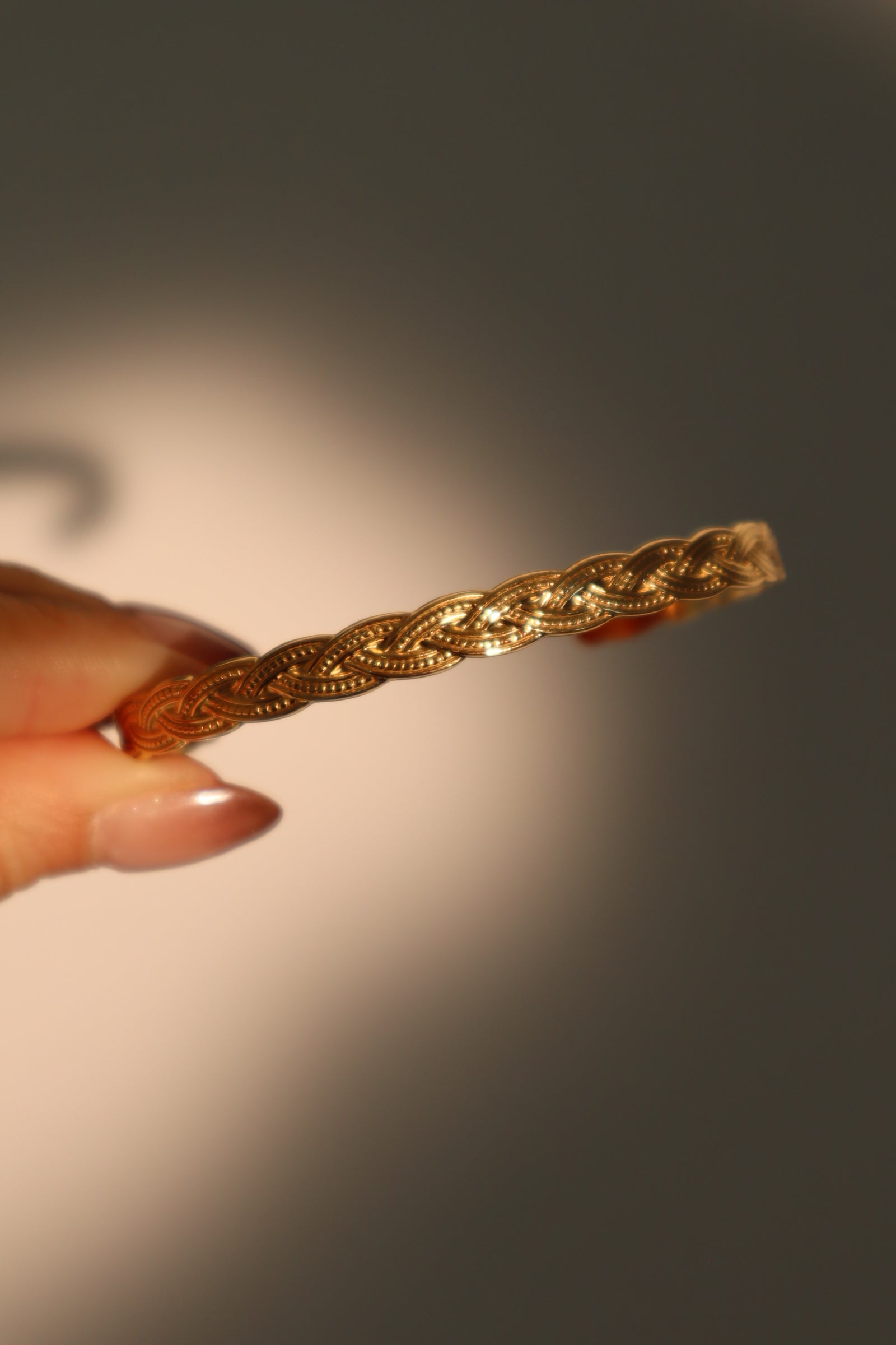 Men's Bracelet Gold Stainless Steel Double Braid - 3