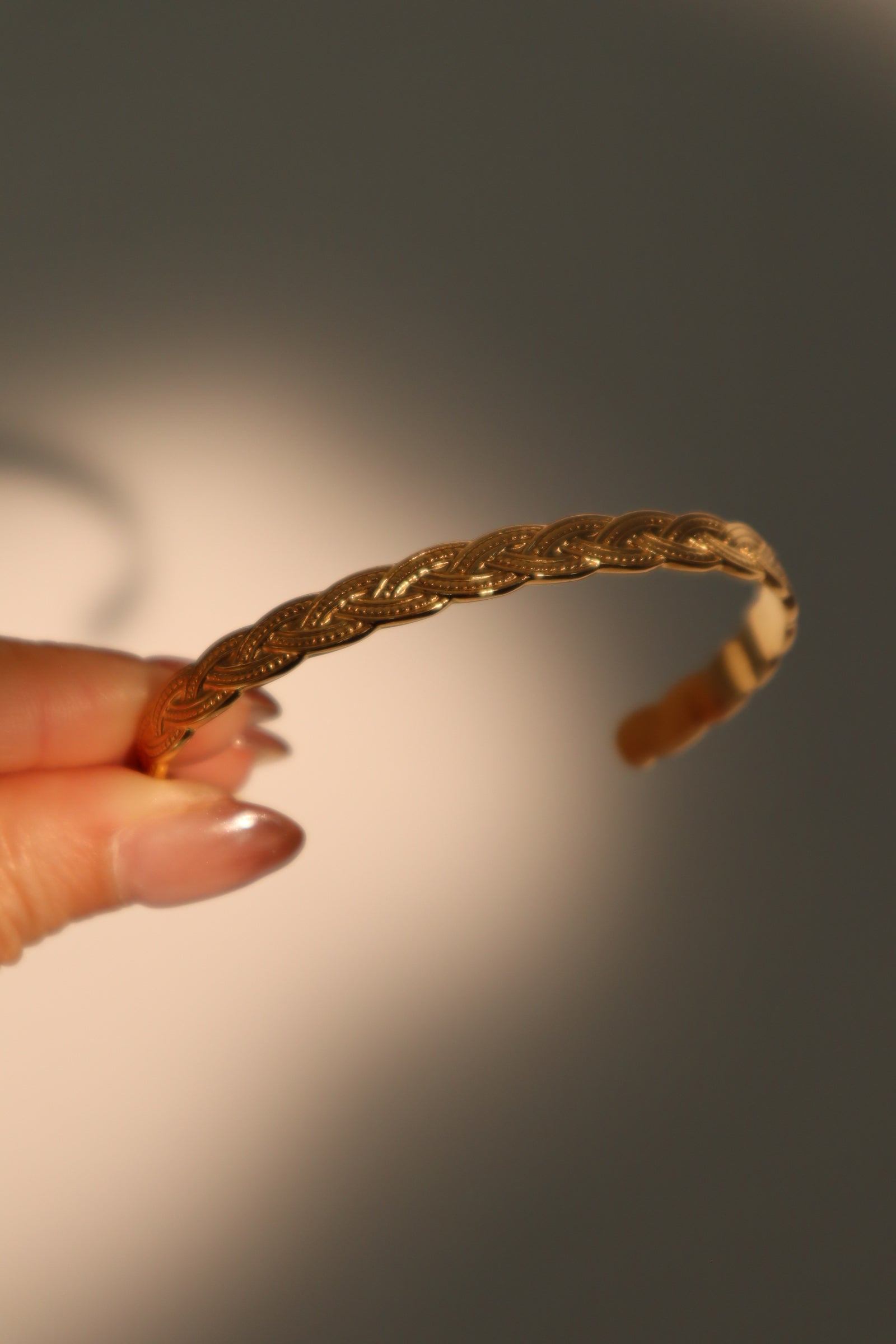 Men's Bracelet Gold Stainless Steel Double Braid - 4