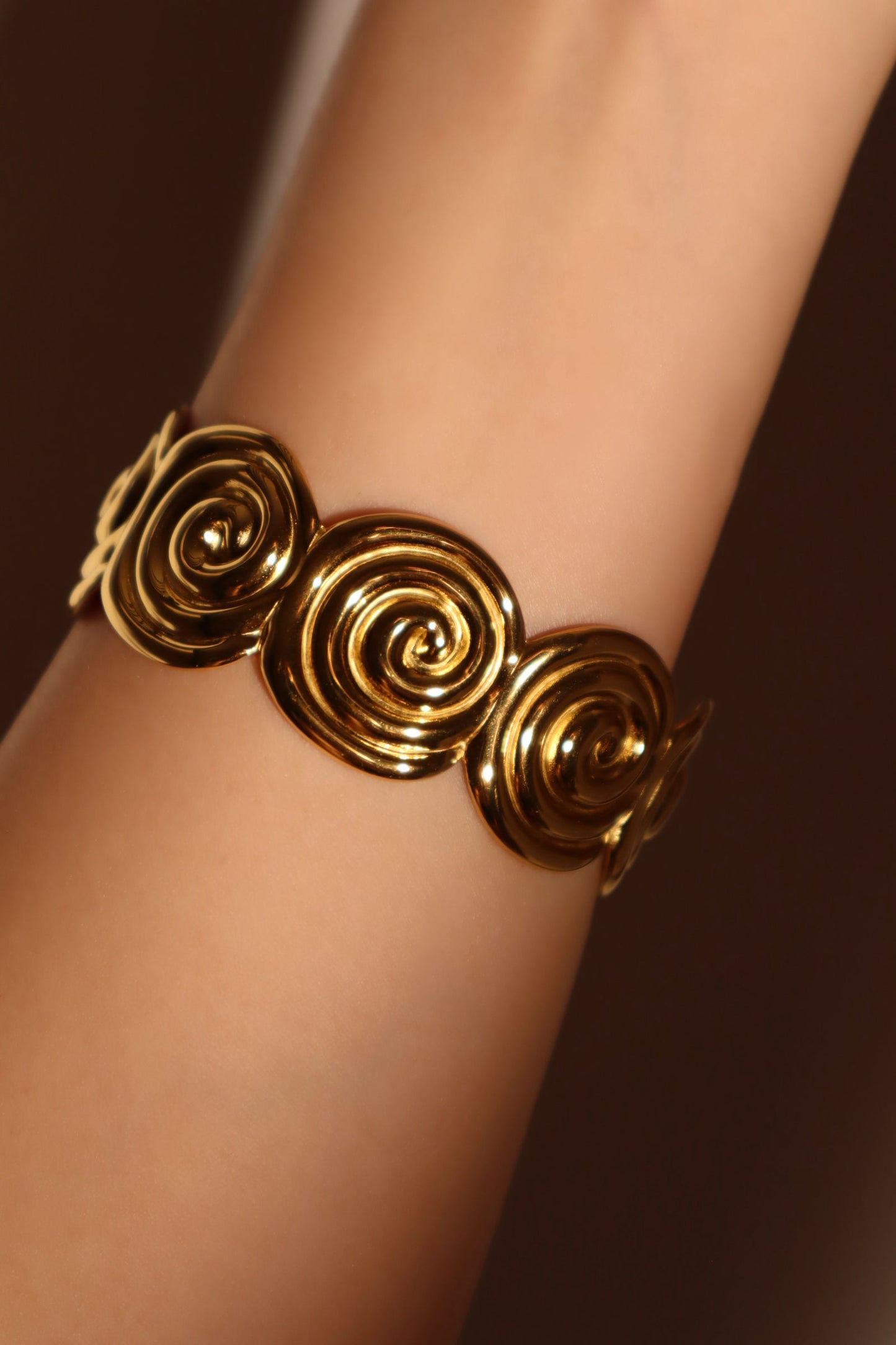 Unisex Bracelet Gold Stainless Steel Multi Conch - 1