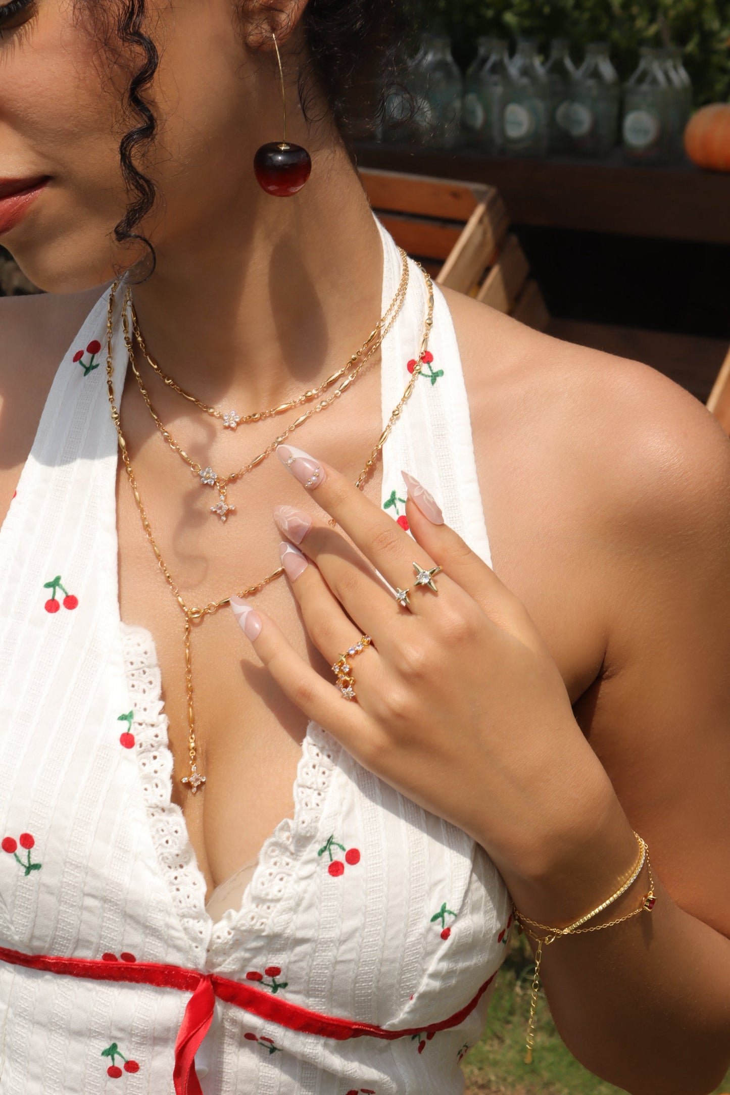 Men's Bracelet 18K Gold Vermeil Zirconia Diamond Chain - 6