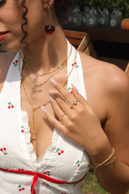 Men's Bracelet 18K Gold Vermeil Zirconia Diamond Chain - 6