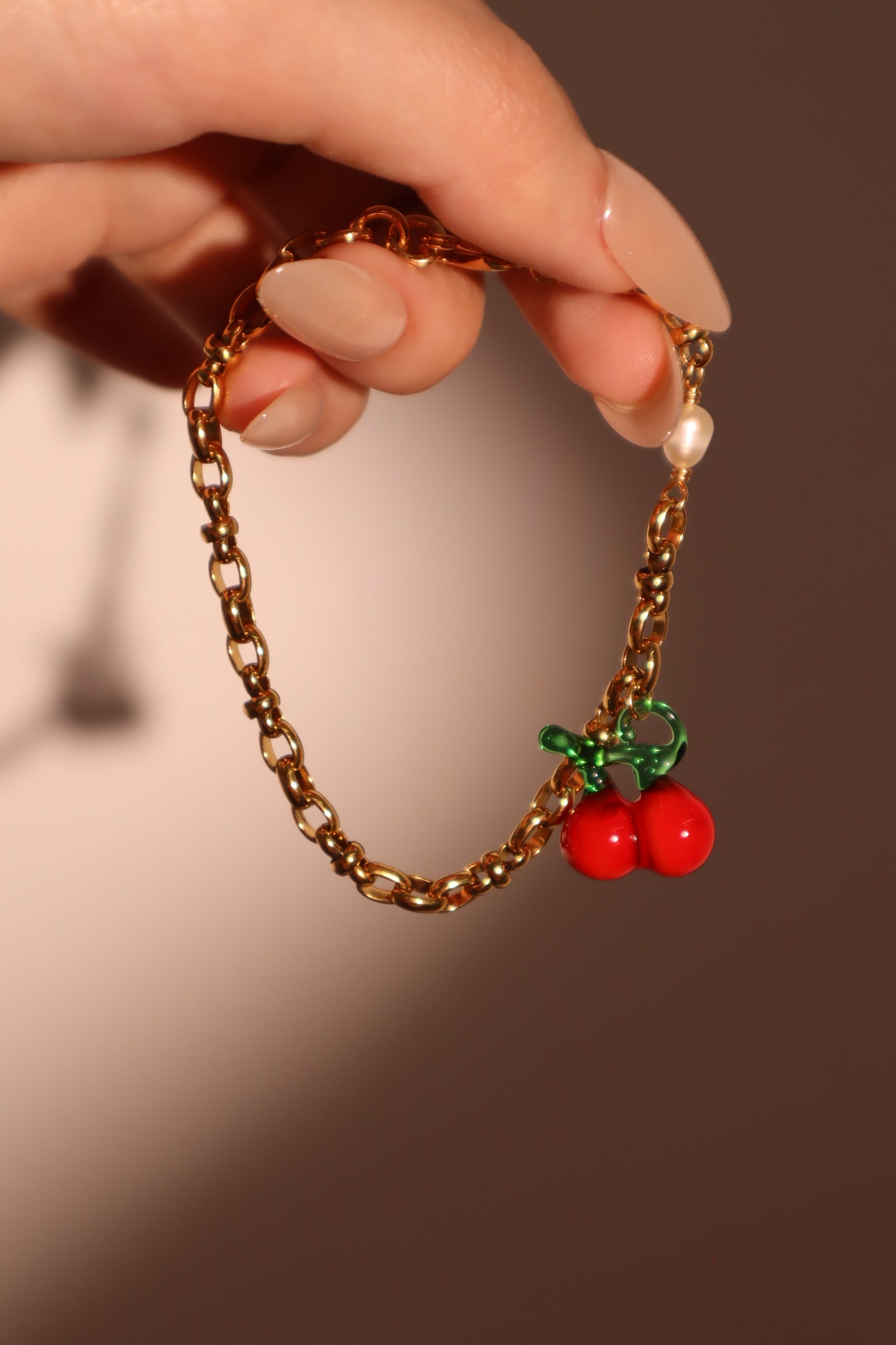 Women's Bracelet Gold Cherry Pearls Synthetic Pearl - 1