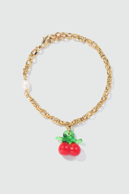 Women's Bracelet Gold Cherry Pearls Synthetic Pearl - 4