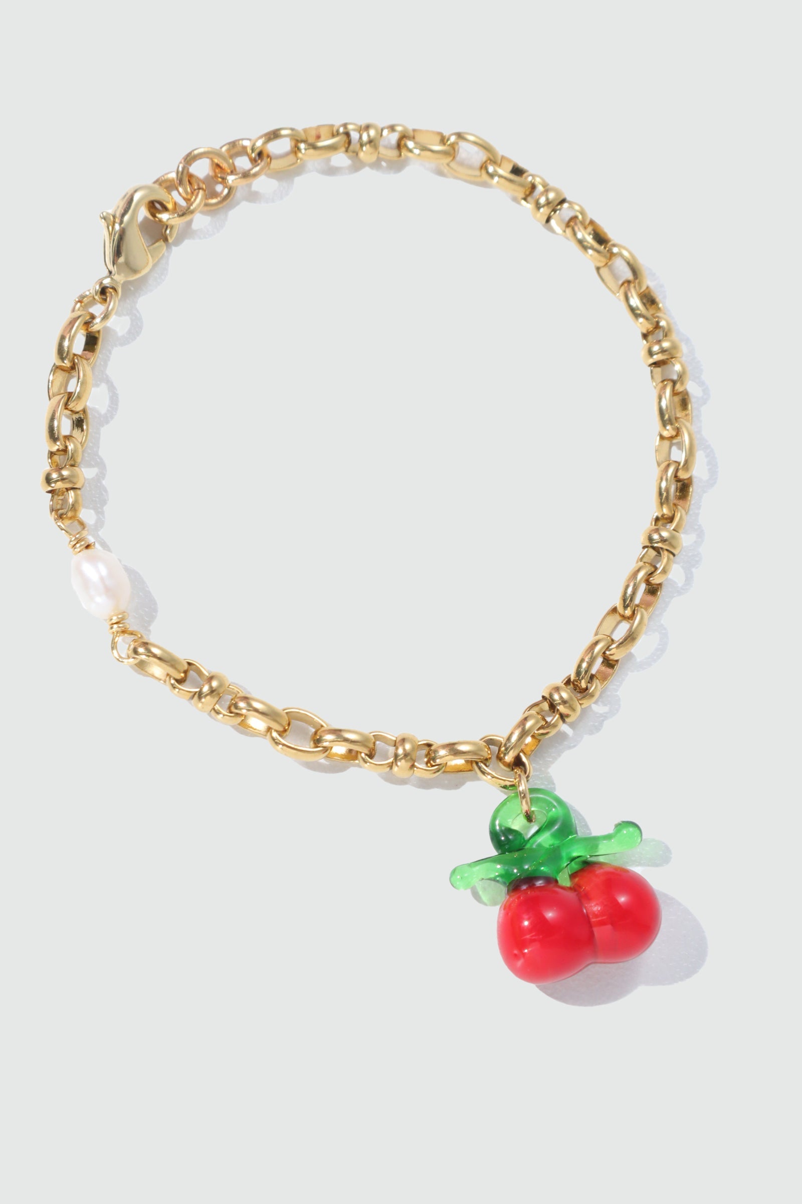 Women's Bracelet Gold Cherry Pearls Synthetic Pearl - 5