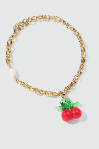 Women's Bracelet Gold Cherry Pearls Synthetic Pearl - 5