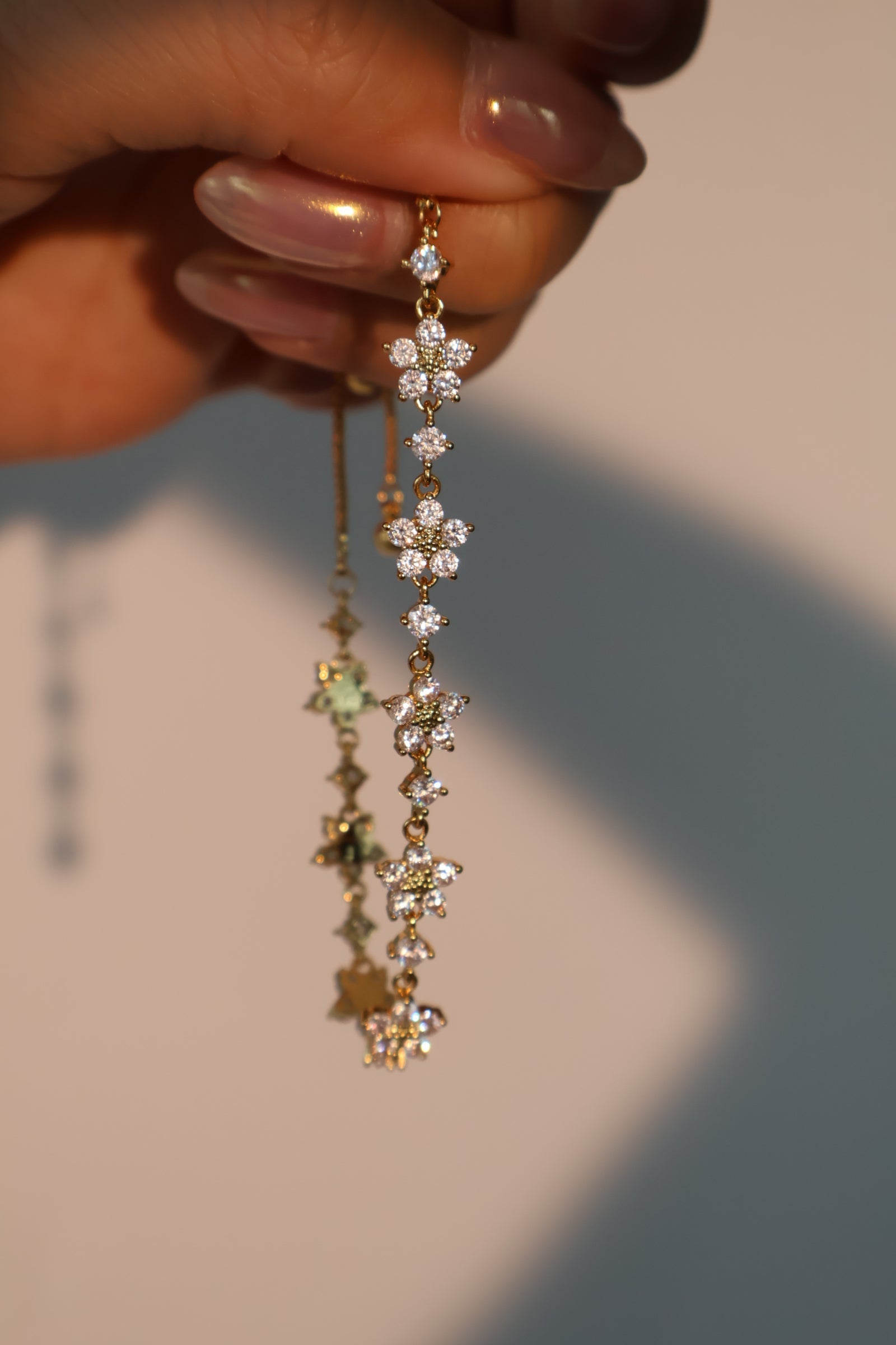 Women's Bracelet Gold Plated Zirconia Flower Design - 6