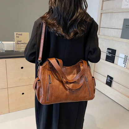 Women's Shoulder Bag Black Medium Faux Leather-4