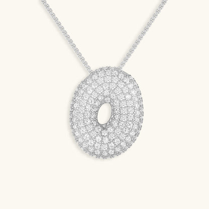 18k Gold Initial Diamond Necklace for Women – Personalized Customizable Pendant, Hypoallergenic and Waterproof 19
