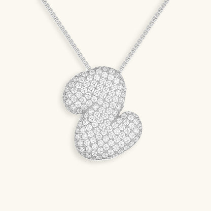 18k Gold Initial Diamond Necklace for Women – Personalized Customizable Pendant, Hypoallergenic and Waterproof 28