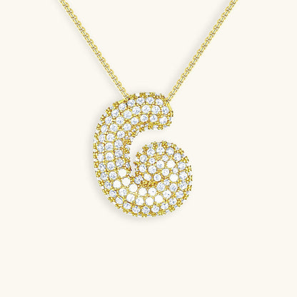 18k Gold Initial Diamond Necklace for Women – Personalized Customizable Pendant, Hypoallergenic and Waterproof 40