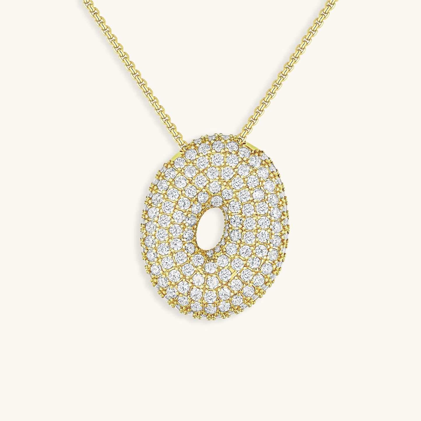 18k Gold Initial Diamond Necklace for Women – Personalized Customizable Pendant, Hypoallergenic and Waterproof 45