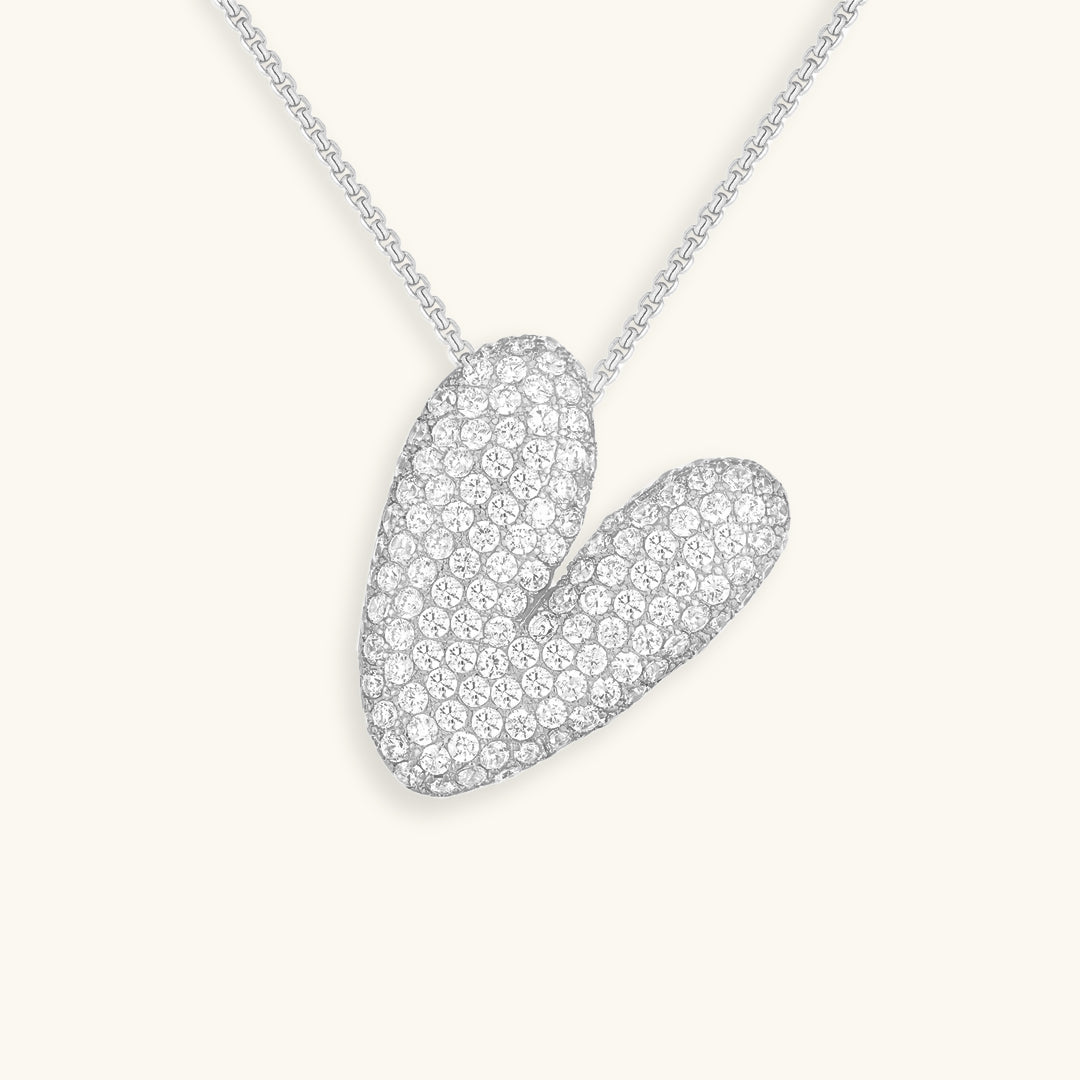 18k Gold Initial Diamond Necklace for Women – Personalized Customizable Pendant, Hypoallergenic and Waterproof 52