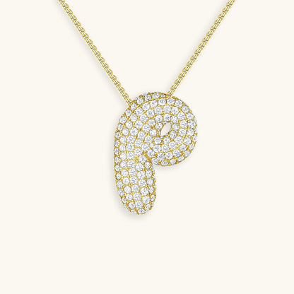 18k Gold Initial Diamond Necklace for Women – Personalized Customizable Pendant, Hypoallergenic and Waterproof 55