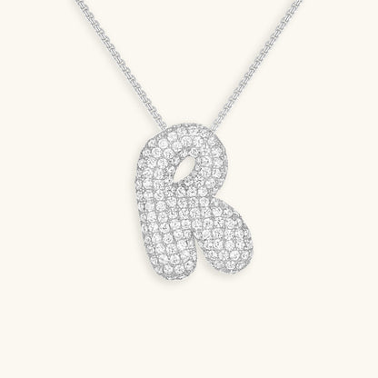 18k Gold Initial Diamond Necklace for Women – Personalized Customizable Pendant, Hypoallergenic and Waterproof 57