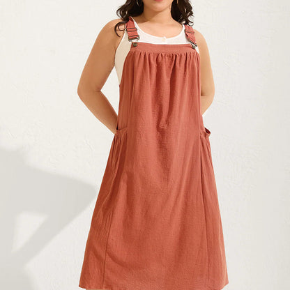 🎁2026 New Arrivals 50% OFF💥Loose Midi Overall Dress – Relaxed Fit, Breathable & Side Pockets – Everyday Casual ✨ 13
