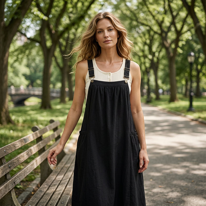 🎁2026 New Arrivals 50% OFF💥Loose Midi Overall Dress – Relaxed Fit, Breathable & Side Pockets – Everyday Casual ✨ 8