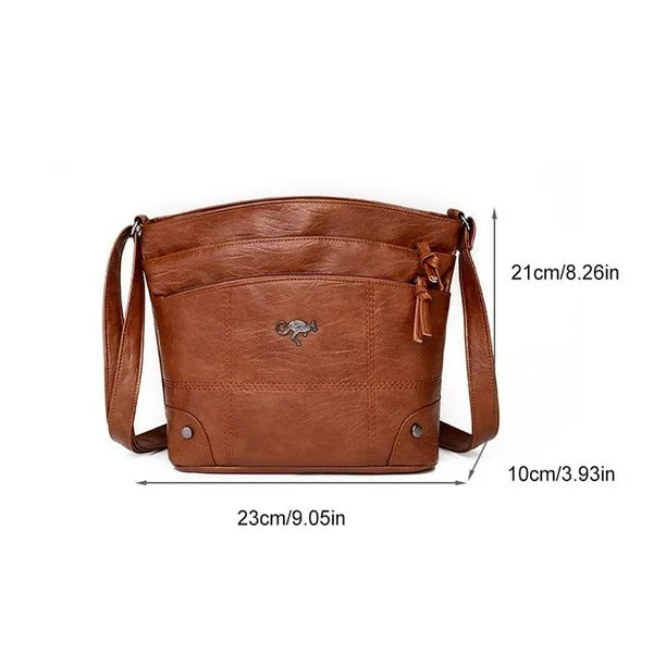 Women's Handbag Black Small PU Leather Stylish Compact Purses for Women-3