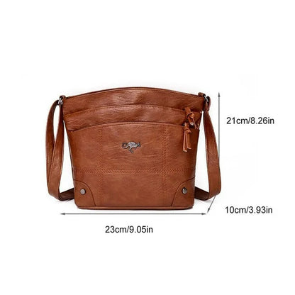 Women's Handbag Black Small PU Leather Stylish Compact Purses for Women-3