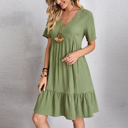 Women's A-Line Dress Blue Polyester Summer Casual 2