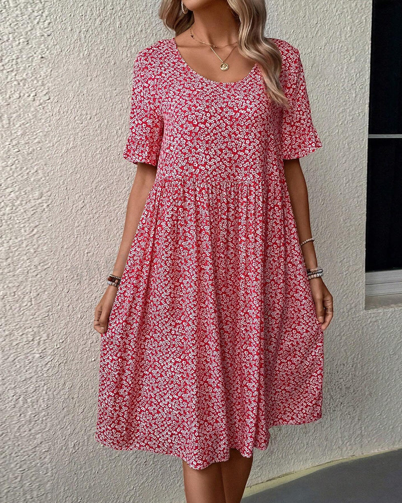 Variant image for Women's Floral Dress White Polyester Summer-7