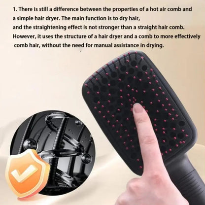 2 in 1 Hair Dryer Brush Black Negative Ion Technology for Blowouts and Styling - 6