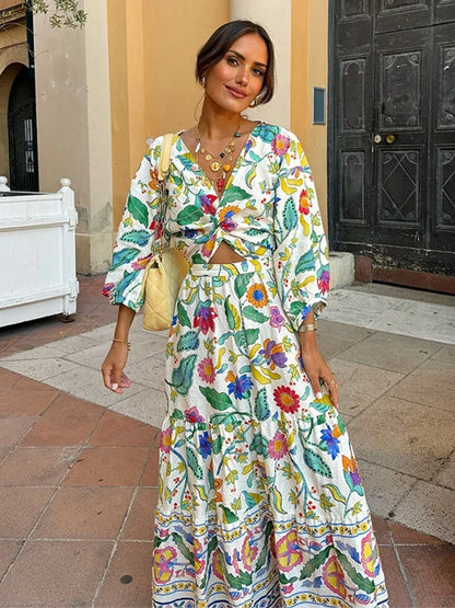 Women's Maxi Dress Floral Rayon Blend Bohemian Style-1