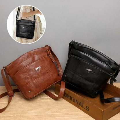 Women's Handbag Black Small PU Leather Stylish Compact Purses for Women-6