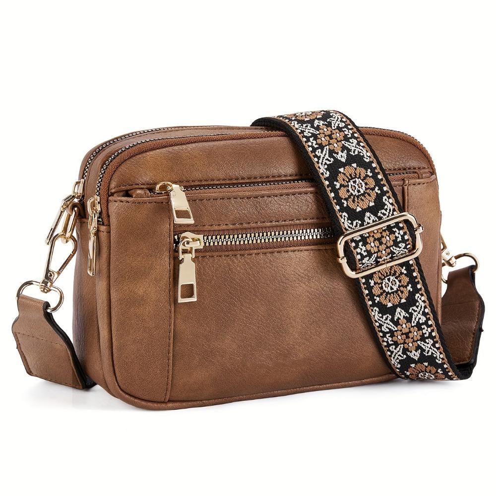 Variant image for Women's Crossbody Bag Black One Size Vegan Leather-1