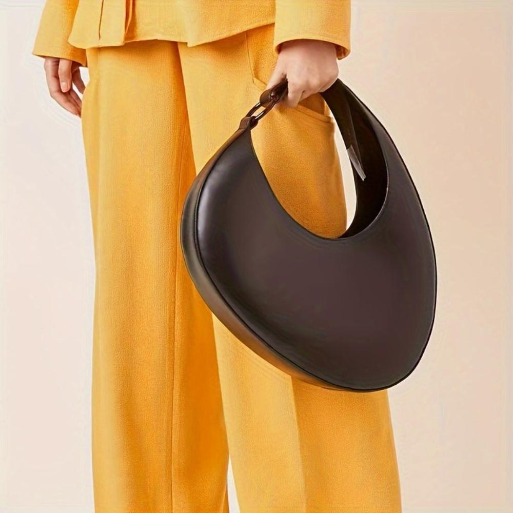 Women's Hobo Bag Black One Size Faux Leather-5