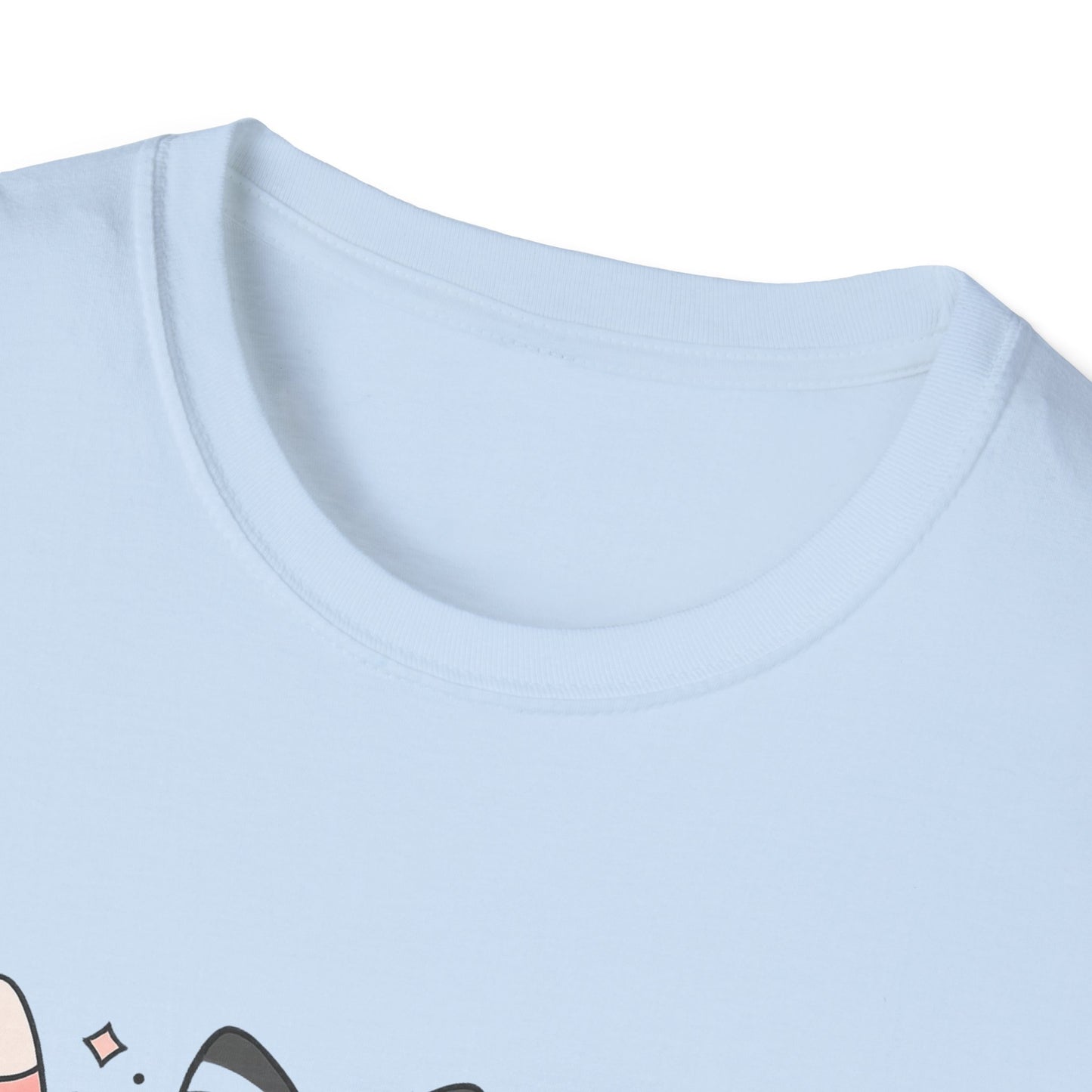 Halloween Themed Unisex Softstyle T-Shirt with Cute Bows and Ghosts, Spooky Shirt, Fall Fashion, Trick or Treat, Gift for Her