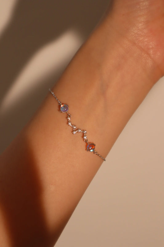 Unisex Bracelet Silver Moonstone Zirconia - 2