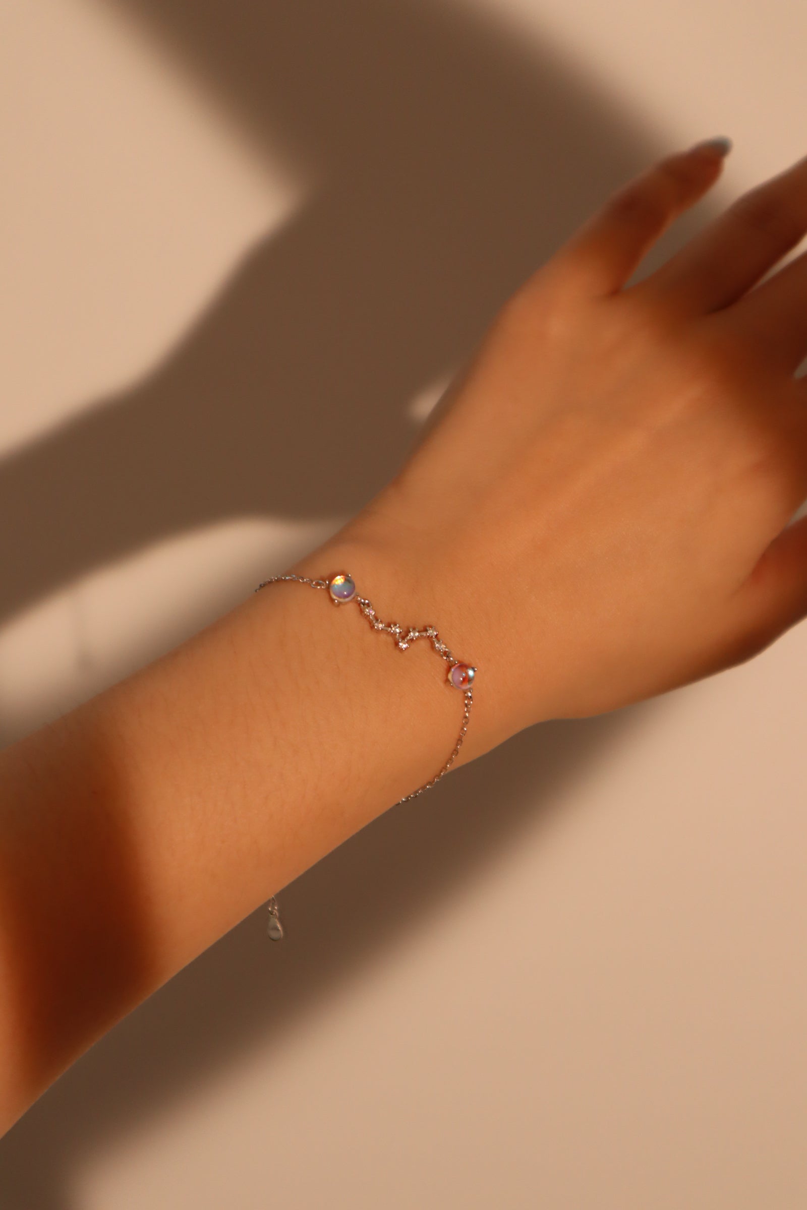 Unisex Bracelet Silver Moonstone Zirconia - 3