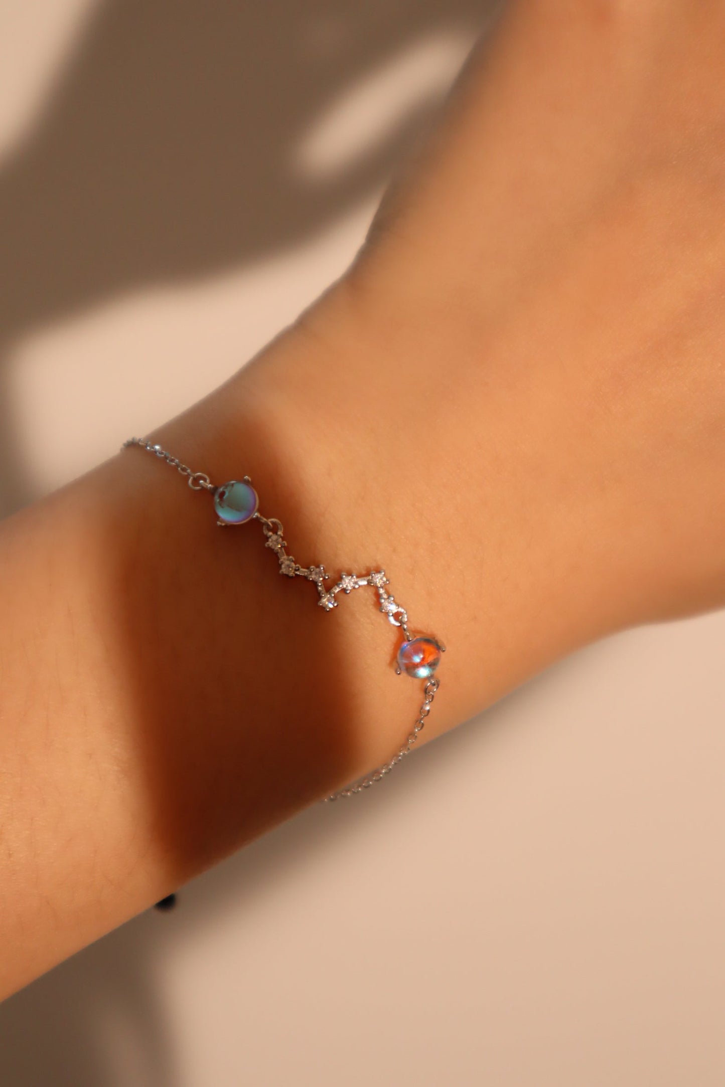 Unisex Bracelet Silver Moonstone Zirconia - 5
