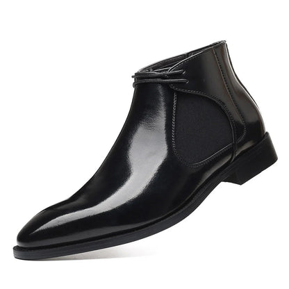 Men's Leather Chelsea Boots in Black – side view | Hensley London