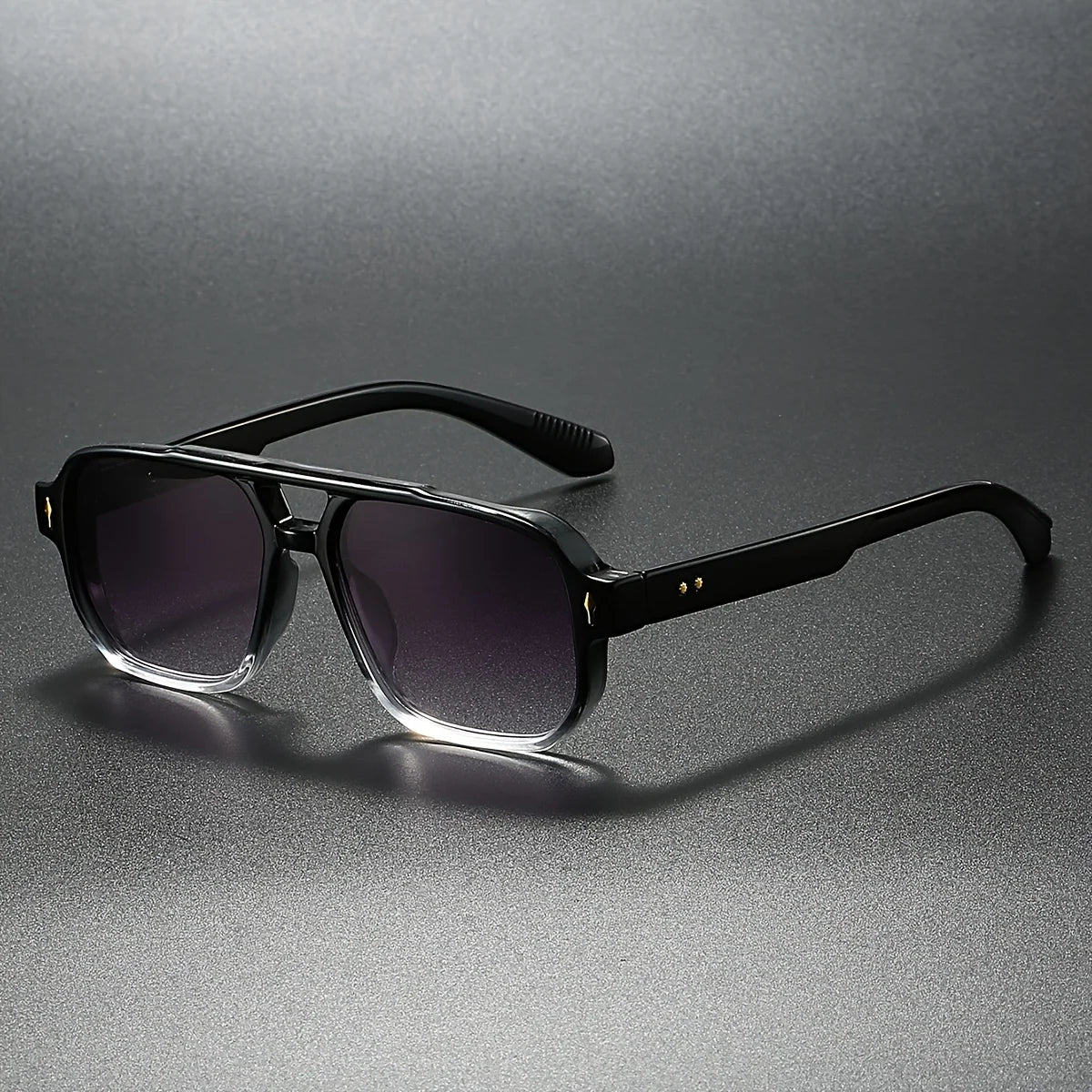 Women's Retro Acetate Square Sunglasses – side view | Hensley London